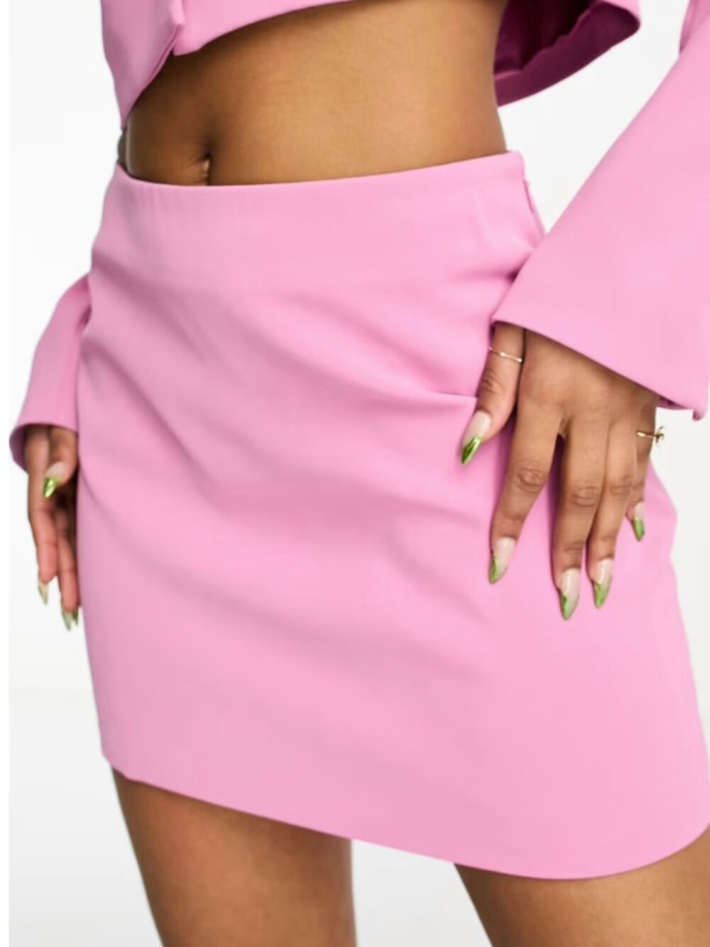 Naked Wardrobe Suiting Mini Skirt Rose Medium NWT